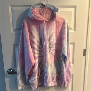 Pink and Purple Tie-Dye Hoodie